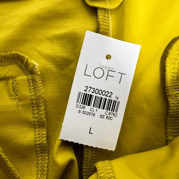 Loft Women’s Pull On Shorts High Rise Yellow Size Large New - Picture 8 of 8